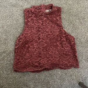 Lace pink top